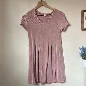 Striped V-Neck Dress